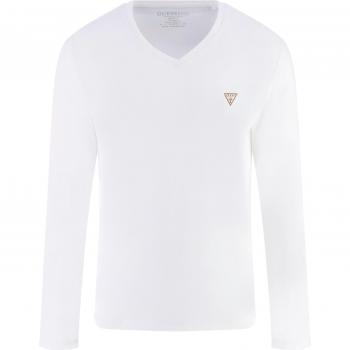 Guess Slim Fit Long Sleeve V-Neck T-Shirt for Men
