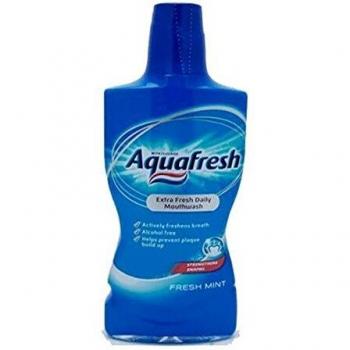 Enjuague Bucal Aquafresh Extra Fresco Sabor Menta 500 ml