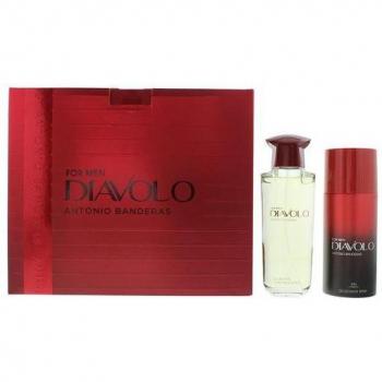 Set Regalo Antonio Banderas Diavolo: Eau De Toilette 100ml + Desodorante Spray 150ml - Fragancia Masculina Intensa y Duradera con Notas Especiadas y Ámbar