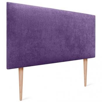 Cabecero Tapizado AQUALINE Liso de Polipiel o Tela en Lila con Patas para Cama (105cm)
