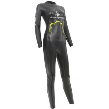 Aqua Sphere W de Pursuit 2016 Traje de neopreno – Traje de Mujer, color Negro - negro y amarillo, tamaño extra-small