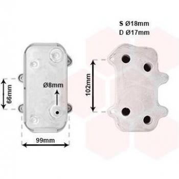 Enfriador de aceite VAN WEZEL 74003063