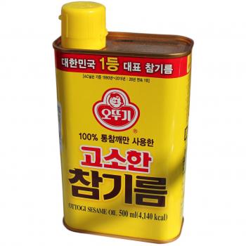 Aceite de Sésamo 100% Coreano 1L Chamgireum y Ottogi