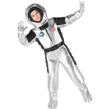 Disfraz de Astronauta US plateado para niño