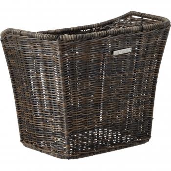 Basil Berlin - Cesta para rueda delantera con aspecto de mimbre Marrón marrón