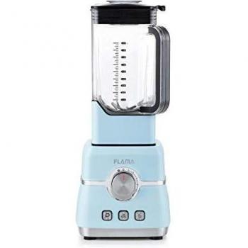 Flama Batidora de Vaso Pro Azul, 2000W, 32000 RPM, 6 Láminas de Alto Rendimiento, Vaso de Tritan, Capacidad de 2L, Función Pulse, Pica Hielo y Batidos, Sin BPA, Regulación de Velocidad Continua