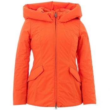 Peuterey Maxi Hooded Quilted Jacket - Orange, Polyester, Female, Size S