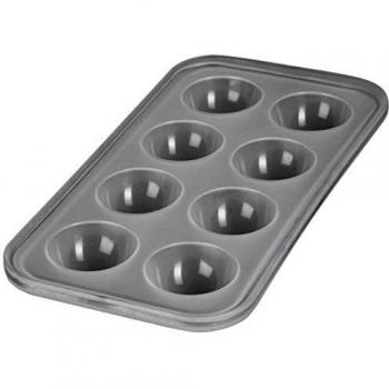 Levivo Molde de Silicona para 8 Cubitos de Hielo semicirculares, Blanco