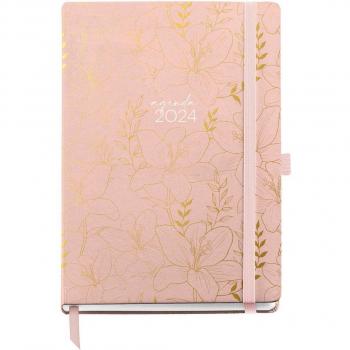 Miquelrius Agenda Anual 2024 Semana Vista Plus Lilly, Tamaño 155 x 213 mm, Rosa, Idioma Castellano
