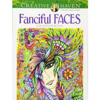 Creative Haven Whimsical Faces Coloring Book by Miryam Adatto