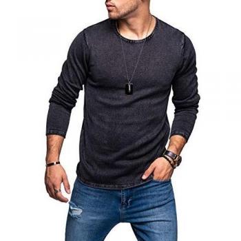 Jack & Jones Jjeleo Noos-Jersey de Punto con Cuello Redondo Suéter, Caviar, S para Hombre