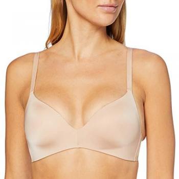 Sujetador Triangular Sin Aros DIM INVISI FREE Beige