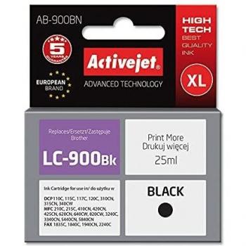 Cartucho de Tinta Compatible Activejet AB-900BN Negro (Reemplazo para Brother LC900BK, 25 ml, Alta Capacidad)