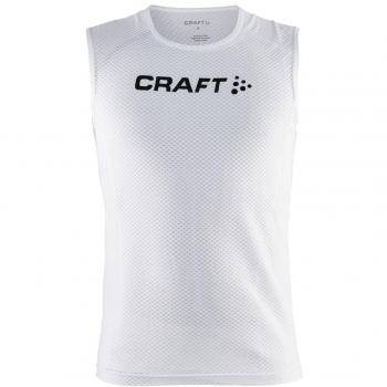 Craft Cool Mesh Camiseta Interior, Hombre, White with Black Craft, S