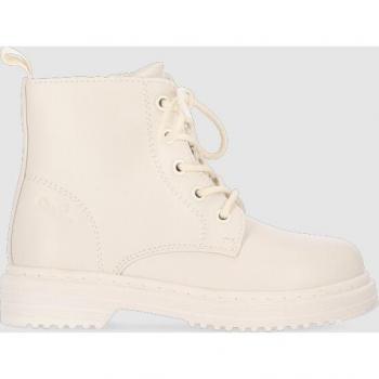 Chika10 Kids Botines Holanda 10 Beige con Cierre de Cordones