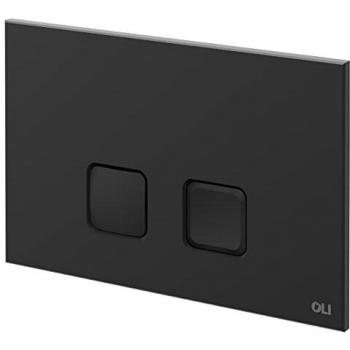 Placa de comando PLAIN Negra Soft Touch 230mm con botones cuadrados para OLI74 y OLI80