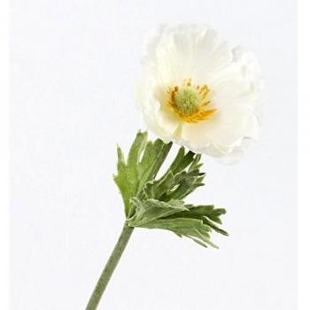 Anemone artificial, crema-blanco, 30 cm, Ø 7 cm - Flor decorativa / Anémona sintética - artplants