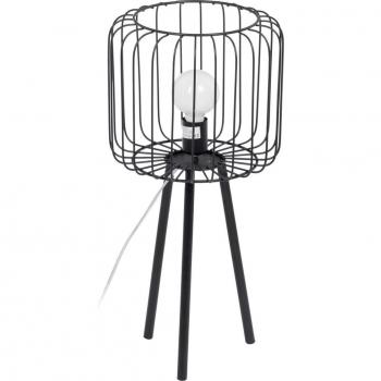 Lámpara de mesa de metal negro, hierro, 60 W, 220 V-240 V, dimensiones 29 x 29 x 60 cm