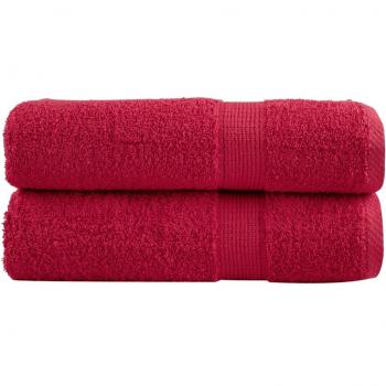 Toallas de ducha SOLUND 2 piezas Rojo 70x140 cm 600g/m²