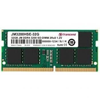 Transcend 32GB JM DDR4 3200MHZ SO-DIMM 2RX8 2GX8 CL22 1.2V módulo de memoria