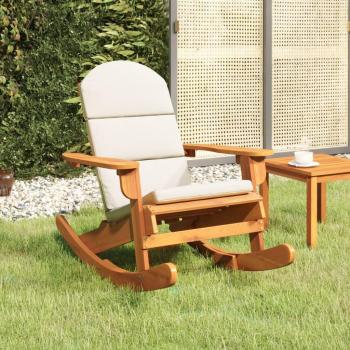 Adirondack Rocking Chair with Cushions Solid Acacia Wood
