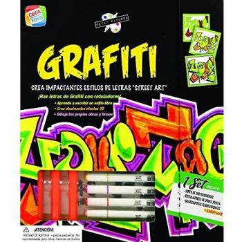 Cefa Toys - Grafiti Petit Picasso, Kit de Bloc de Dibujo Guiado de Grafiti Callejero, Apto para Niños a Partir de 8 años