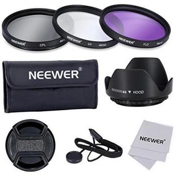 Neewer® 49 mm profesional lente filtro Kit de accesorios para Sony Alpha A3000 DSLR y NEX Series