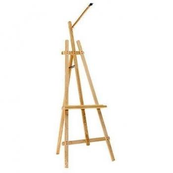 Lienzos Levante Ref. 106 Caballete de Estudio de 3 Pies, Madera de Pino Aceitada, 71x173,5 cm