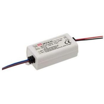 Transformador LED Mean Well APV-8-24, Tensión constante 8 W, 0 - 0.34 A, 24 V CC, no regulable, protección contra sobrecarga