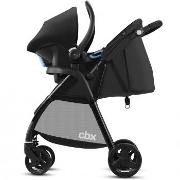 Cbx Travel System 2 en 1 - Cochecito Misu TS + silla de coche Shima, con cubierta para lluvia y adaptador para silla de coche, desde el nacimiento, Smoky Anthracite