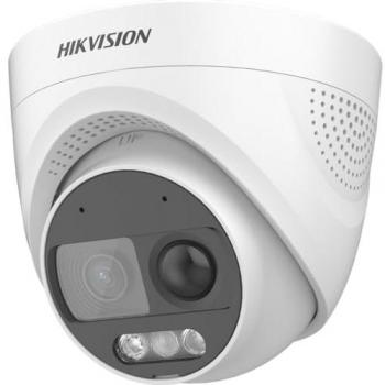 Cámara Domo Turret Hikvision DS-2CE72DF3T-PIRXOS 2MP HD-TVI ColorVu con Audio y PIR, Lente 2.8mm