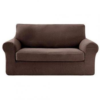 Deconovo Funda para Safá Protectora 2 Plazas 152 x 83 x 89 cm Chocolate