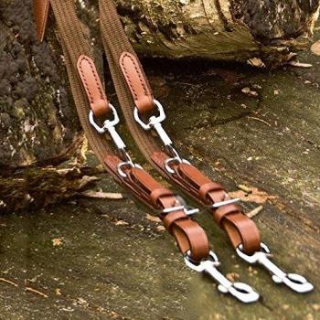 TRIXIE Ramal Active, brida Piel, M-L, 2.00 m/18 mm, Coñac, Perro