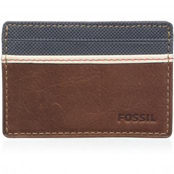 Tarjetero de cuero Elgin para hombre Fossil, 10 cm de largo x 0,6 cm de ancho x 7 cm de alto