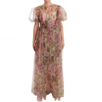 Dolce & Gabbana Multicolor Floral Print Long Maxi Gown Dress - IT36|XXS