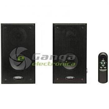 Altavoces Activos 2.0 FONESTAR CLASS-220N Negros 2*RMS/45W 60-20000HZ ENTRADAS 2*LÍNEA AUX/2*RCA Receptor BT 5.0 Mando A Distancia
