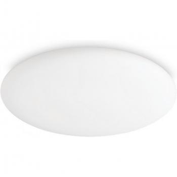 Plafón de techo Level Glass, metal blanco, 1 bombilla, diámetro 8,5 cm, diseño moderno