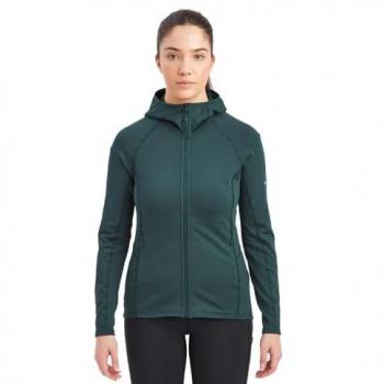 Montane Women's Protium Full Zip Fleece Hoodie - Deep Forest Size 14