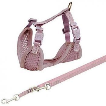Arnés Acolchado con Correa Trixie Junior para Cachorros - Tórax 26-34 cm, Longitud Correa 200 cm x Ancho 0.8 cm, Color Lila
