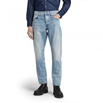 G-Star Men's 3301 Regular Tapered Jeans, Light Indigo Aged, Casual Denim (28W/30L)