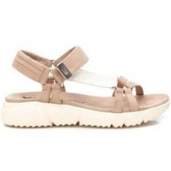 Sandalia de mujer Xti 142901 beige con cierre autoadherente