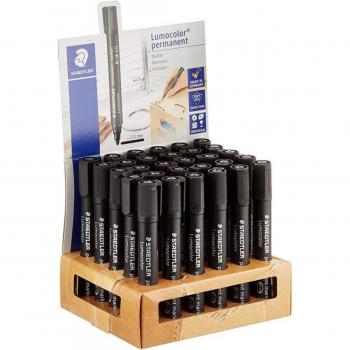 Expositor de 30 Rotuladores Permanentes Staedtler Lumocolor 352 - Color Negro