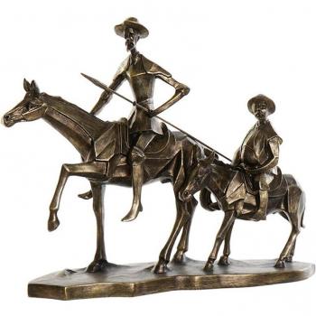 Figura decorativa de resina del Quijote en tamaño mediano (43 x 12.5 x 34 cm)