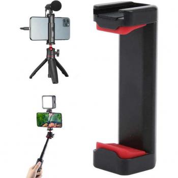 Soporte Multifuncional para Teléfono Ulanzi ST-19 con Abrazadera Antideslizante y Zapata Fría para Micrófono y Luz LED - Accesorios para Vídeo y Vlog