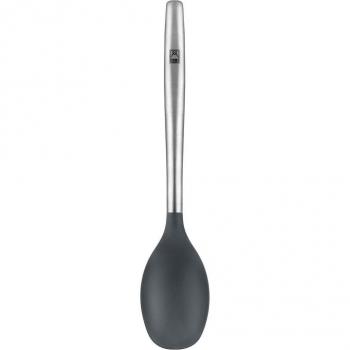 Cuchara de Servir en Silicona con Mango en Acero Inoxidable