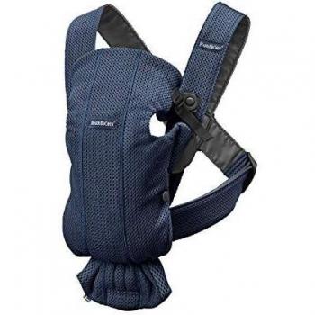 BABYBJÖRN Mochila Porta Bebé Mini, 3D Mesh, Azul marino