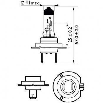 Bombilla H7 Philips Vision 12V 55W