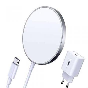 CHOETECH Cargador Inalámbrico Magnético, Wireless Charger Compatible con Mag-Safe Cargador, con PD 20W Cargador Rápido USB C + Cable 1.5M para iPhone 12/12 Mini/12 Pro/12 Pro MAX/Airpods Pro y Más