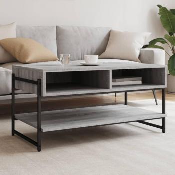Mesa de centro madera contrachapada 90x50x45 cm Negro, Roble Sonoma, Roble ahumado - Mesita de Salón o Comedor o Auxiliar Mesa de Café Meuble Salón