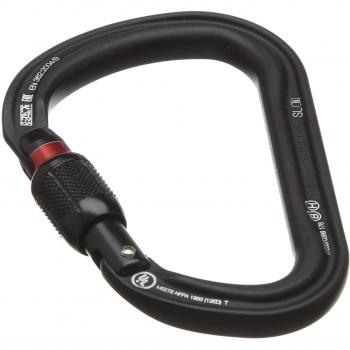Petzl William Screw-Lock Carabiner - Black, High Capacity, Keylock System